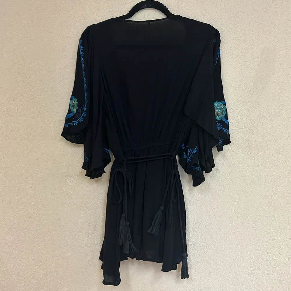 Free People womans boho Cora Embroidered Mini Dress size XS - Picture 8 of 8